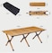 Folding camping table carbon steel portable roll-up picnic table for 4-6 person BBQ Party Large Size 120*60*45cm