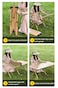 Brown Folding camping table carbon steel portable roll-up picnic table for 4-6 person BBQ Party Large Size 120*60*45cm