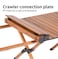 Brown Folding camping table carbon steel portable roll-up picnic table for 4-6 person BBQ Party Large Size 120*60*45cm