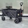 Garden Cart Folding Trolley Cart Outdoor Wagon Collapsible with Removable Fabric Festival Garden Camping Picnic Cart Supports Max 150kg Portable Transport Trailer 10-inch thick wheels