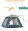 خيمة تخييم كبيرة تتسع لـ 3-4 أشخاص، خيمة مقاومة للماء، خيمة قابلة للإزالة، خيمة مراقبة النجوم