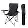 Portable Folding Camping Chair with Cup Holder Foldable Fishing Camping Chair - Outdoor Picnic Chair With Carry Bag Perfect For BBQ Beach Chair - Black