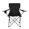Portable Folding Camping Chair with Cup Holder Foldable Fishing Camping Chair - Outdoor Picnic Chair With Carry Bag Perfect For BBQ Beach Chair - Black