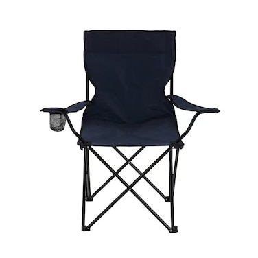 Portable Folding Camping Chair with Cup Holder Foldable Fishing Camping Chair - Outdoor Picnic Chair With Carry Bag Perfect For BBQ Beach Chair - Black