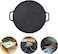 Grill Pan, Korean Style Round Stovetop Grill with Handles Nonstick BBQ Grilling Pan Easy to Clean Barbecue Stovetop Plate for Camping, Indoor Outdoor(30CM)
