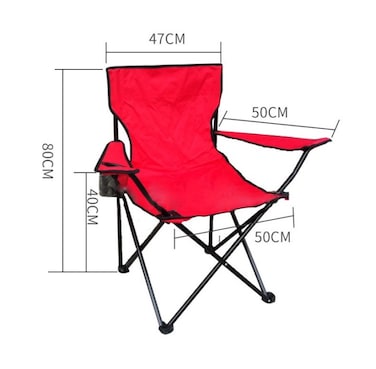 Portable Folding Camping Chair with Cup Holder Foldable Fishing Camping Chair - Outdoor Picnic Chair With Carry Bag Perfect For BBQ Beach Chair