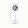 80W Standing Fan with 5 Blades, 3 Speeds, Strong Airflow, Quiet, Energy Saving Design