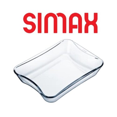 Simax 1.5 Liter Rectangular Casserole - Heat-Resistant Borosilicate Glass, Microwave &amp; Oven Safe, Eco-Friendly Design
