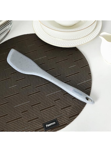 Fissman Spatula Mauris Grey 31cm (Nylon + Silicone) Spoon and Spatula for Mixing, Baking, Frosting, and Icing, High Heat Resistant Non-Stick Kitchen Utensils, Strong And Solid