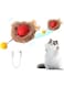 Interactive Rolling Pet Ball, Self Rolling Pet Ball Interactive Cat Toys Automatic Cat Toy Self Moving Dog Toys, 360&deg; Smart Automatic Rolling Ball Toy Electric Dog Balls for Dog/Cat (Red) (Mini)