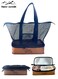 outside Enlarge Thermal Insulated Lunch Box with Mesh Bag, 40x19x(10/30)cm (Coffee Brown )