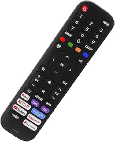 121AV Original EN2A30 HT266544 TV Remote Control Compatible for Hisense Vidaa Smart LED TV- 50A7500F 65A7500F 43A7500FTUK 50A7500FTUK 65A7500FTUK 43AE7400F 50AE7400F 55AE7400F 65AE7400F 50A7300FTUK