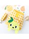 Cute Pet Harness Vest Leash with Backpack, Printed Design, for Small and Medium Dogs (Yellow, Extra Large)