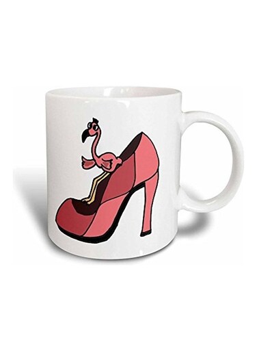 High Heel Shoe Mug White/Pink