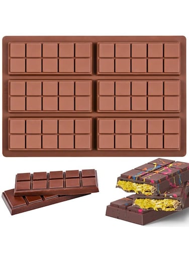 Chocolate Bar Mold, Non-Stick Chocolate Molds, Food Grade Silicone Deep Chocolate Bar Mold for Dubai Chocolate Bar Pistachio, Candy, Chocolate Snacks, Milk Chocolate Bar, Ice Cubes Mini Silicone Molds