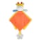 Funmuch Baby Giraffe Security Blanket - 2-in-1 Plush Soothe Towel &amp; Hand Puppet with Bell Rattle, Soft Sensory Toy for Newborns &amp; Infants, Machine Washable Baby Shower Gift, Orange/Yellow