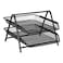 MOTARRO 2-Tier Stainless Steel Document Tray &ndash; Black Office Desk Organizer (Mi005-1)