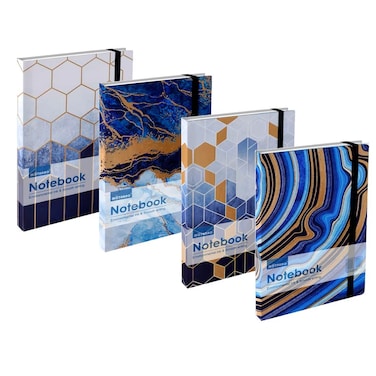 Motarro A7 Blue Marble Grain Notepad MU108-7 - Compact Memo Jotter for Students, Office, and Leisure Use