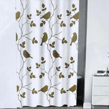 AL ARQAM Shower Curtain for Bathroom 178x183CM with 12 PCS Plastic Hooks