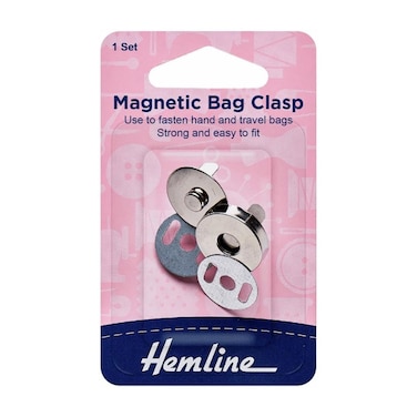 Hemline H479 Magnetic Bag Clip 32mm Replacement Use With All Hand, Travel Bags
