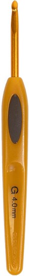clover 1007/G Soft Touch Crochet Hook: 4.00mm, Other, Multicoloured, 4mm
