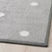 YALLABUYIT Rug, dotted/grey, 133x160 cm