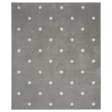 YALLABUYIT Rug, dotted/grey, 133x160 cm