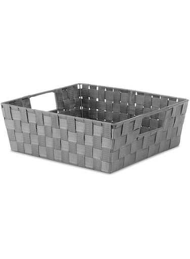 Whitmor 6581-2711-SAGRY Woven Strap Shelf Tote Savvy Gray