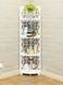 Corner Shelf Bathroom Storage Organizer Bathroom Corner Stand White 18x100x18cm
