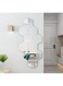 Homya 10pcs HD Glass Mirror 21CM&times;18CMThickened Frameless Splicing Mirror Hexagon Mirror Wall Hanging Background Wall Decorative Mirror Dressing Table Mirror