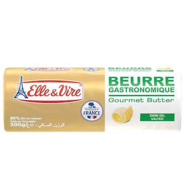 Elle&amp;Vire Gourmet Salted Butter Roll 80% Fat, 500g