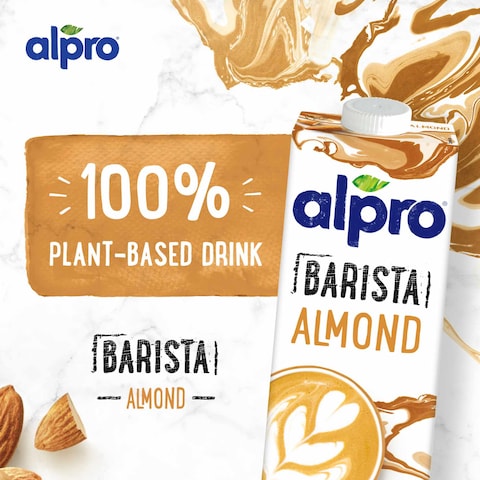 Alpro Barista Almond Drink, 100% Plant-Based, Lactose &amp; Dairy Free  1L