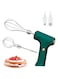 NALACAL Wireless Electric Hand Whisk, USB Rechargeable, Portable Egg Beater with 2 Detachable Whisks with 3 Speed Modes for Eggs/Milkshake Cream/Butter/Baby Food, Fit for Kitchen/Camping/Gifts (Green)