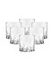 Box 6-Piece Ocean Connexion Double Rock Glass Clear 3.4x3.5inch