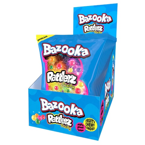 Bazooka Rattlers Fruity Chewy Candies, 120g Pack of 12