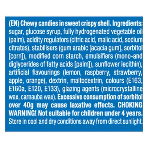 Bazooka Rattlers Fruity Chewy Candies, 120g Pack of 12
