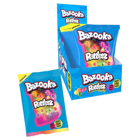 Bazooka Rattlers Fruity Chewy Candies, 120g Pack of 12