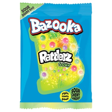 Bazooka Rattlers Sour Chewy Candies, 120g