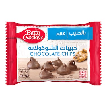 Betty Crocker Milk Chocolate Chips, 200g