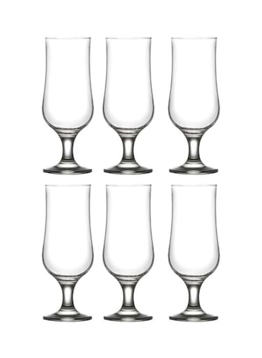 6-Piece Nevakar Glass Set Clear 190mm