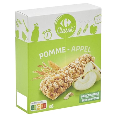 Carrefour Classic Green Apple Cereal Bars, 126g