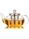 Hiware Glass Teapot with Stainless Steel Infuser &amp; Lid, Borosilicate Glass Tea Pot Stovetop Safe, Blooming &amp; Loose Leaf Teapots, 27 Oz