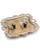 Funly mee Small Antique Trinket Dish Vintage Gold Jewelry Tray, Ring Holder