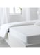 Linen Klub Deyarco Hotel Linen Klub Super King Fitted Sheet 350TC 100% Long Staple Sateen Waeve Luxurious Quality With Elasticized Deep Pocket Cotton White 200x200cm