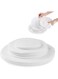 48-Piece Felt Plate Dividers &acirc;&euro;&ldquo; Round Felt Dish Protectors in 3 Sizes for Stacking, Storing &amp; Packing Cookware, Prevent Scratches, White