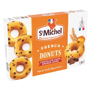 سانت ميشيل دونات فرنسي كعك برقائق شوكولاته 180 غرام