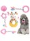 SYOSI Puppy Chew Toys Pink Puppy Teething Toys for Small Breed Dogs Cute Puppy Plush Squeaky Toys Soft Natural Rubber Puppy Teeth Cleaning Toys Girl Dog Toys Interactive Pet Toy Set 5 Pack