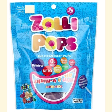 Zolli Pops Clean Teeth Fruit Flavored Lollipops, 87g