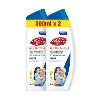 Lifebuoy Antibacterial Body Wash  Mild Care  300ml Pack of 2