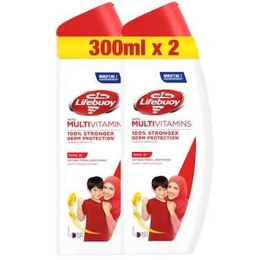 لايف بوي غسول الجسم المضاد للبكتيريا للعناية المتكاملة 10، 300 ملل حزمة من 2